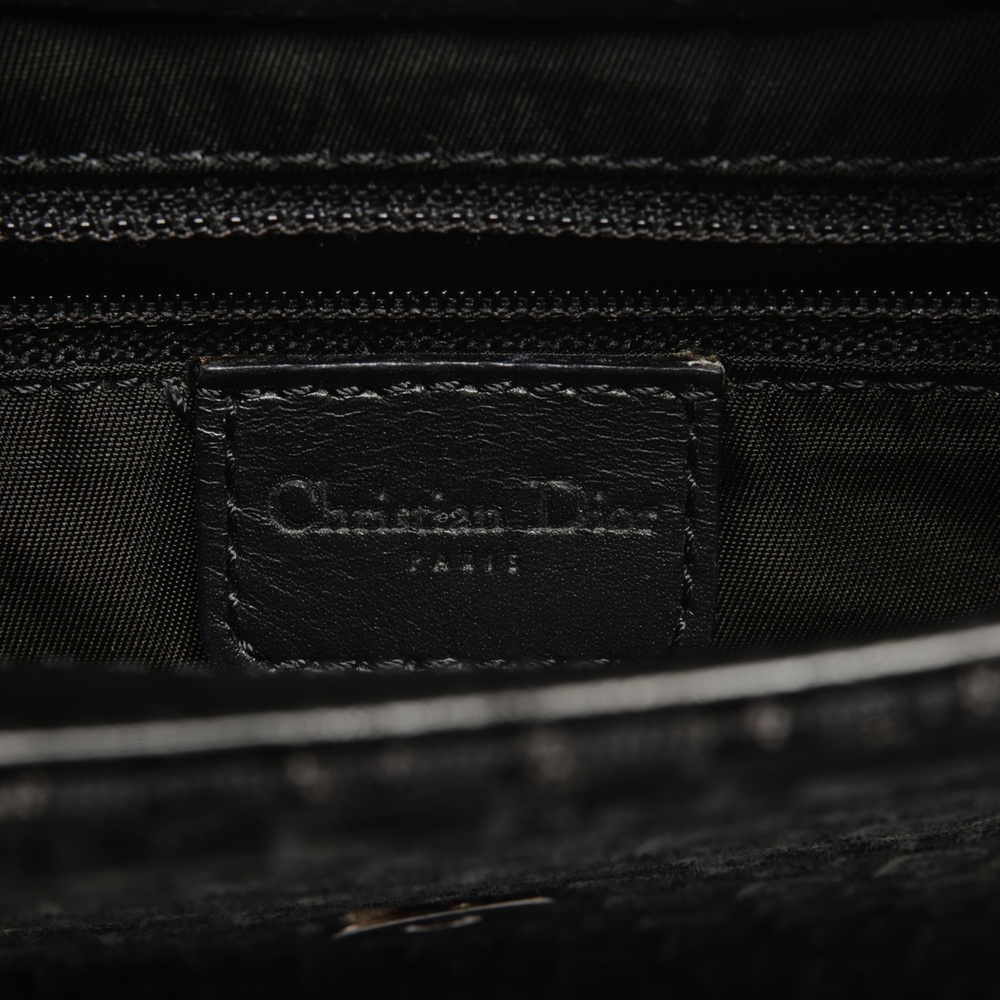 CHRISTIAN DIOR Black Canvas Trotter Shoulder Bag - Picture 9 of 13